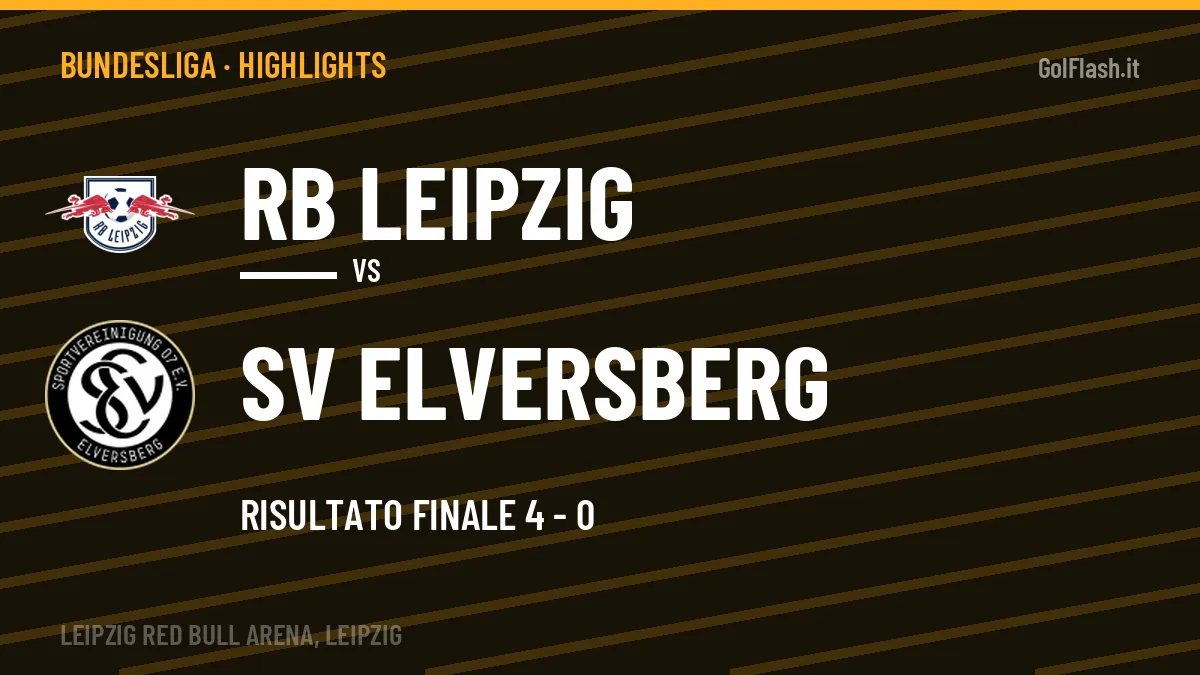 Video RB Leipzig-SV Elversberg: highlights e gol della partita di Bundesliga
