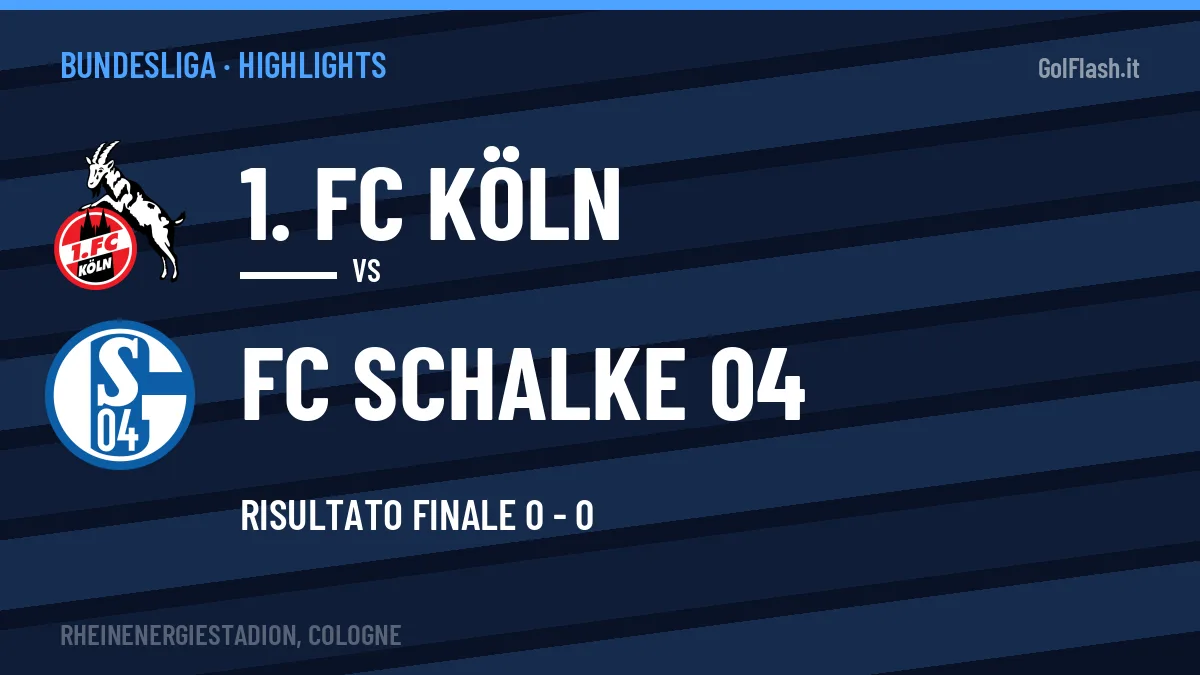 Rivedi 1. FC Köln-FC Schalke 04: highlights, gol e momenti chiave della partita