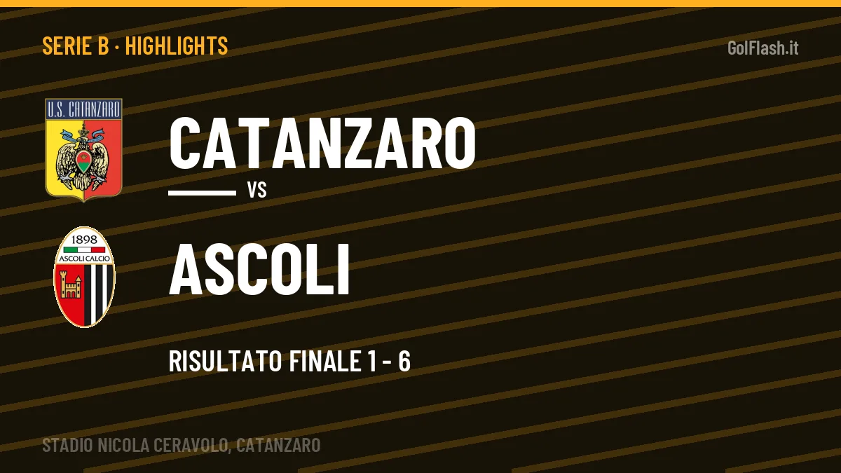 Rivedi Catanzaro-Ascoli: highlights, gol e momenti chiave della partita