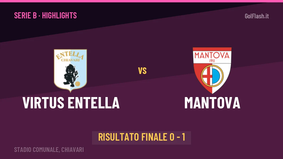 Virtus Entella-Mantova 0-1: highlights, video, azioni e gol del match