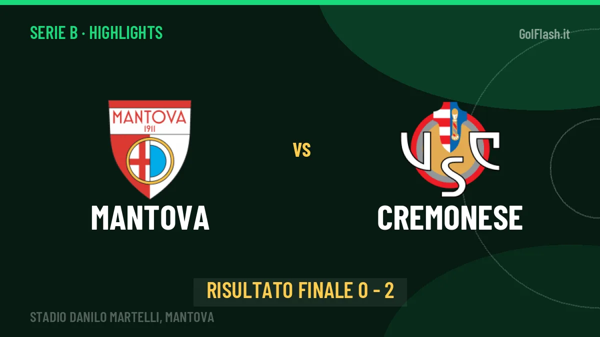 Mantova-Cremonese 0-2: highlights, video, azioni e gol del match