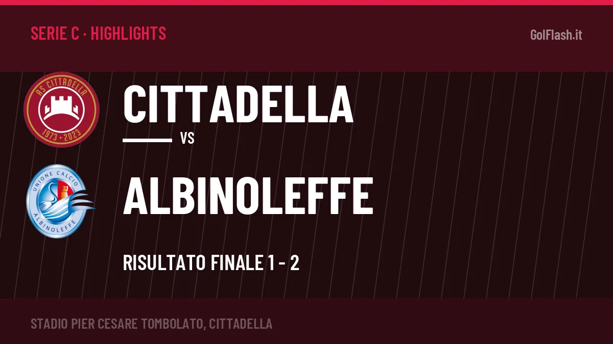 Video Cittadella-Albinoleffe: highlights e gol della partita di Serie C