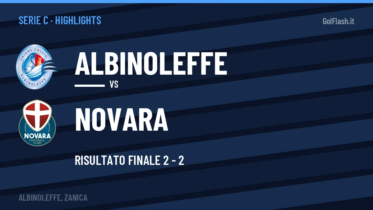Rivedi Albinoleffe-Novara: highlights, gol e momenti chiave della partita