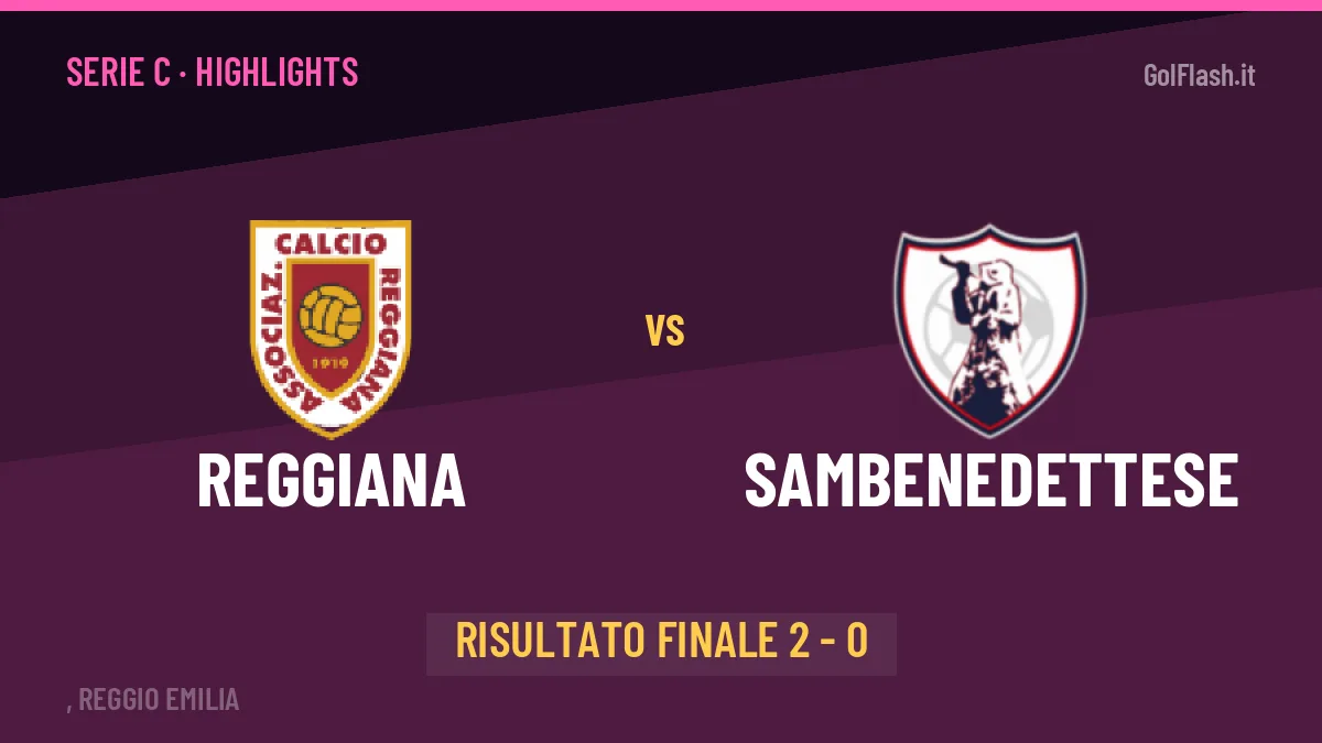 Reggiana-Sambenedettese 2-0: video gol, azioni salienti e statistiche