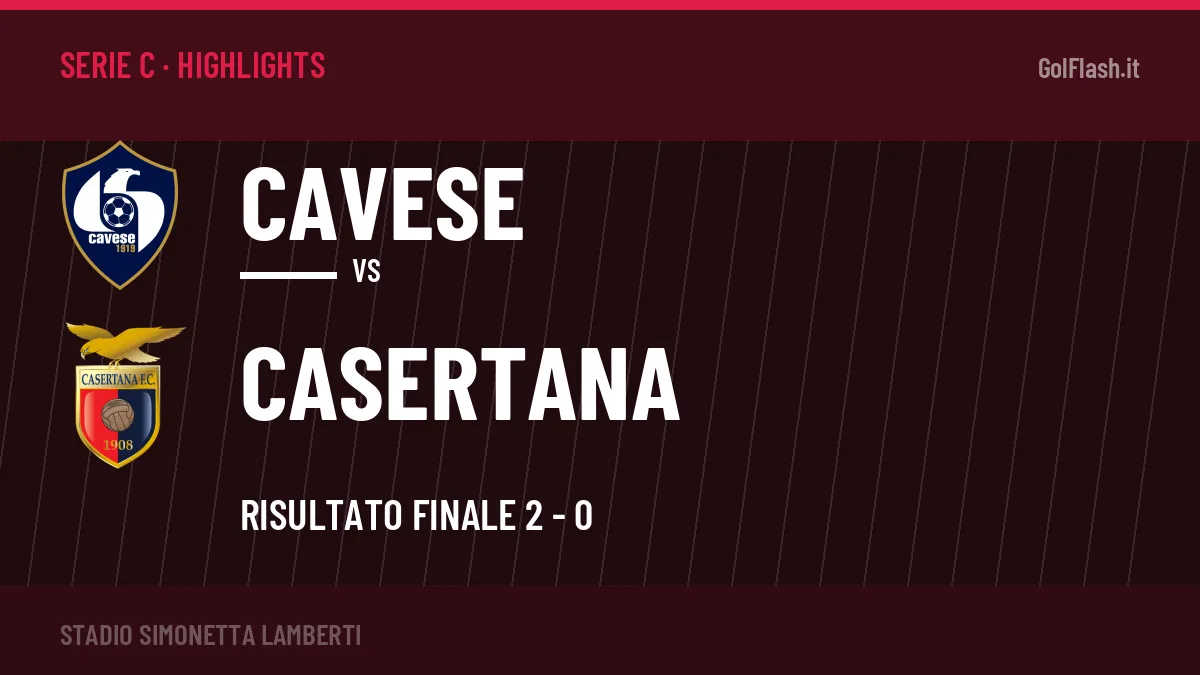 Highlights e gol Cavese-Casertana: la sintesi della 8ª giornata