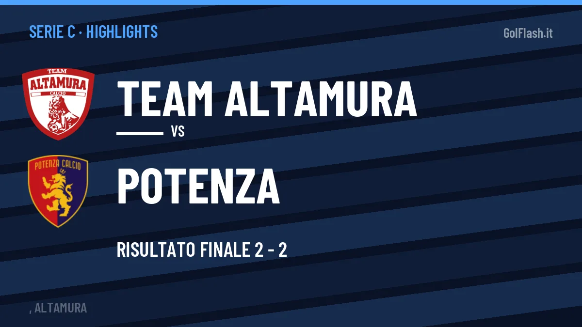 Highlights Serie C: Team Altamura-Potenza 2-2 in video