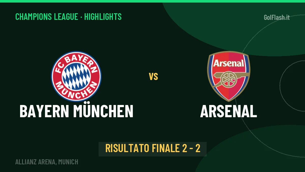 Bayern München-Arsenal highlights: video, marcatori e statistiche