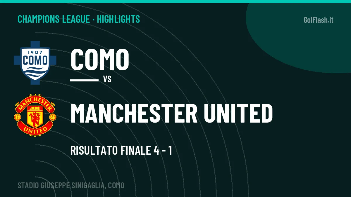 Highlights Champions League: Como-Manchester United 4-1 in video