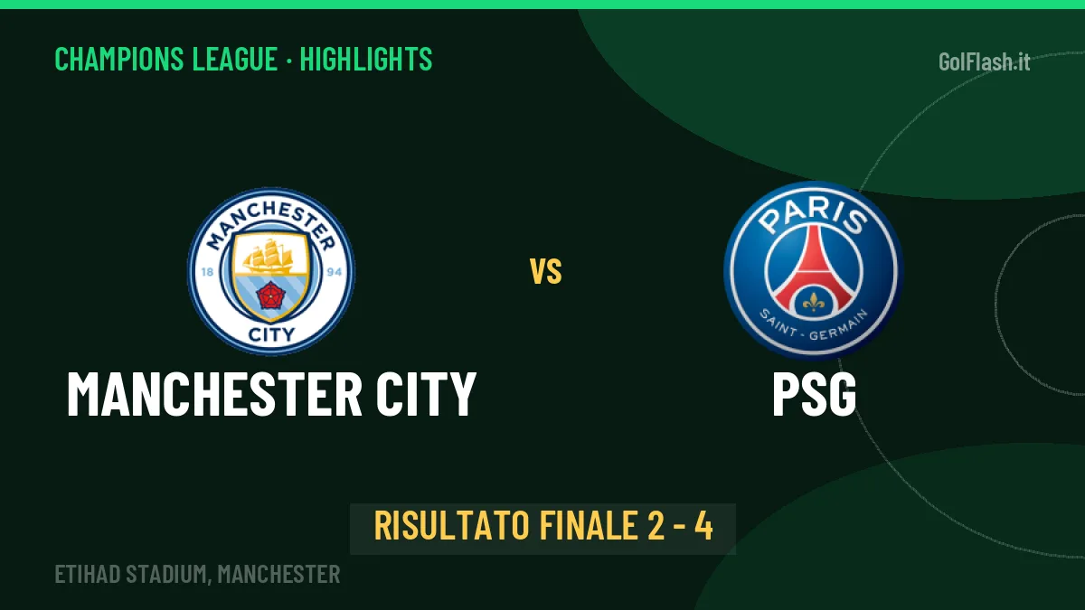 Manchester City-PSG highlights: video, marcatori e statistiche