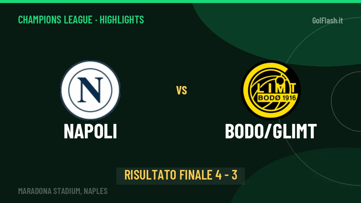 Napoli-Bodo/Glimt: il video degli highlights e il tabellino (4-3)