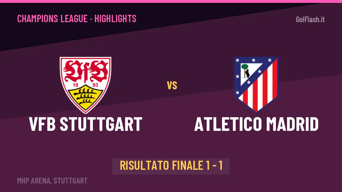 VfB Stuttgart-Atletico Madrid highlights: video, marcatori e statistiche