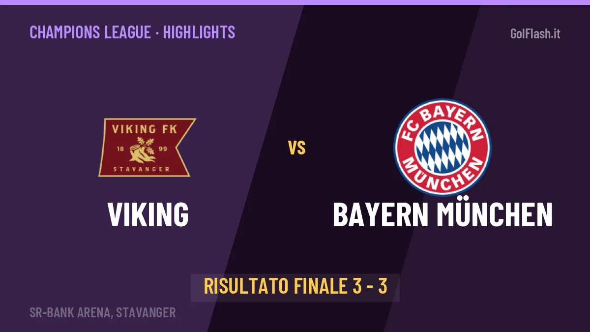 Viking-Bayern München, sintesi e gol: gli highlights di Champions League