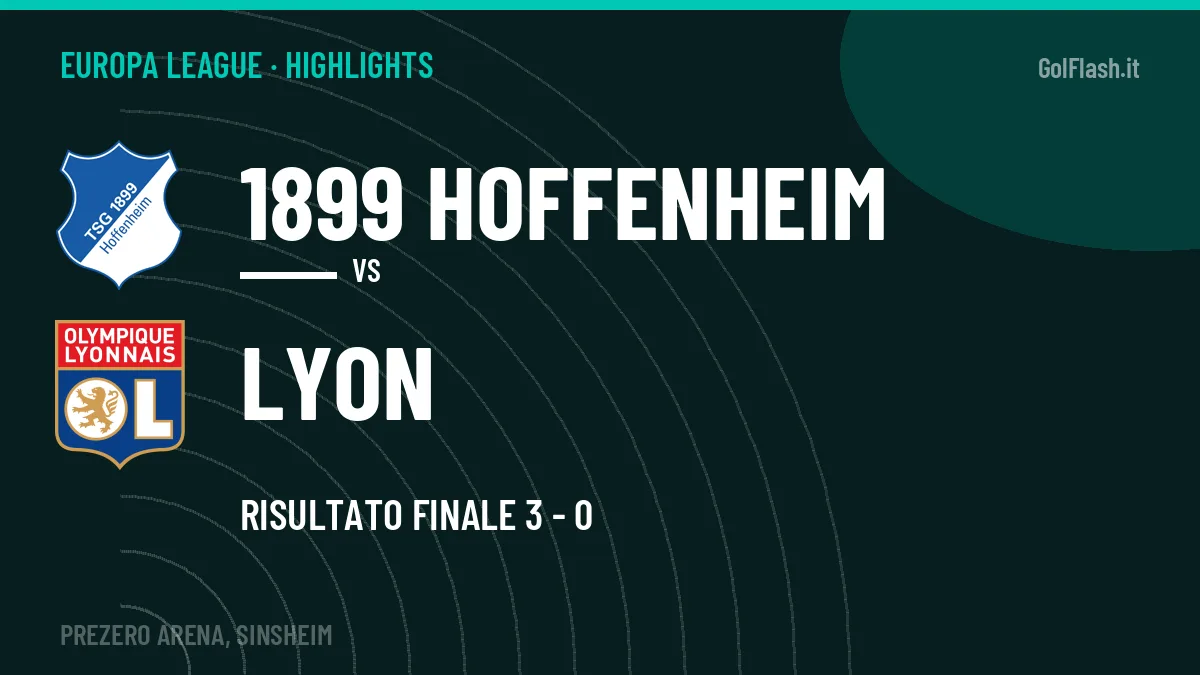 Highlights e gol 1899 Hoffenheim-Lyon: la sintesi della 3ª giornata