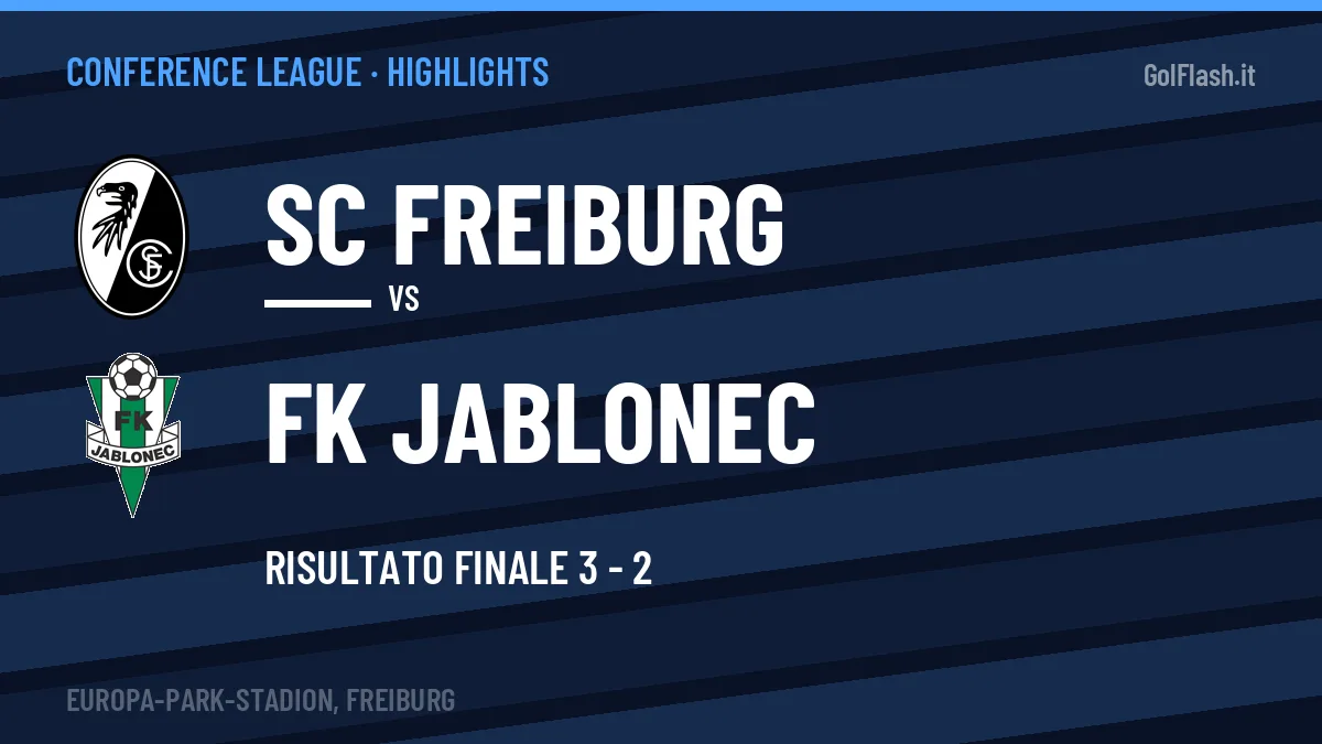 Highlights e gol SC Freiburg-FK Jablonec: la sintesi della 1ª giornata