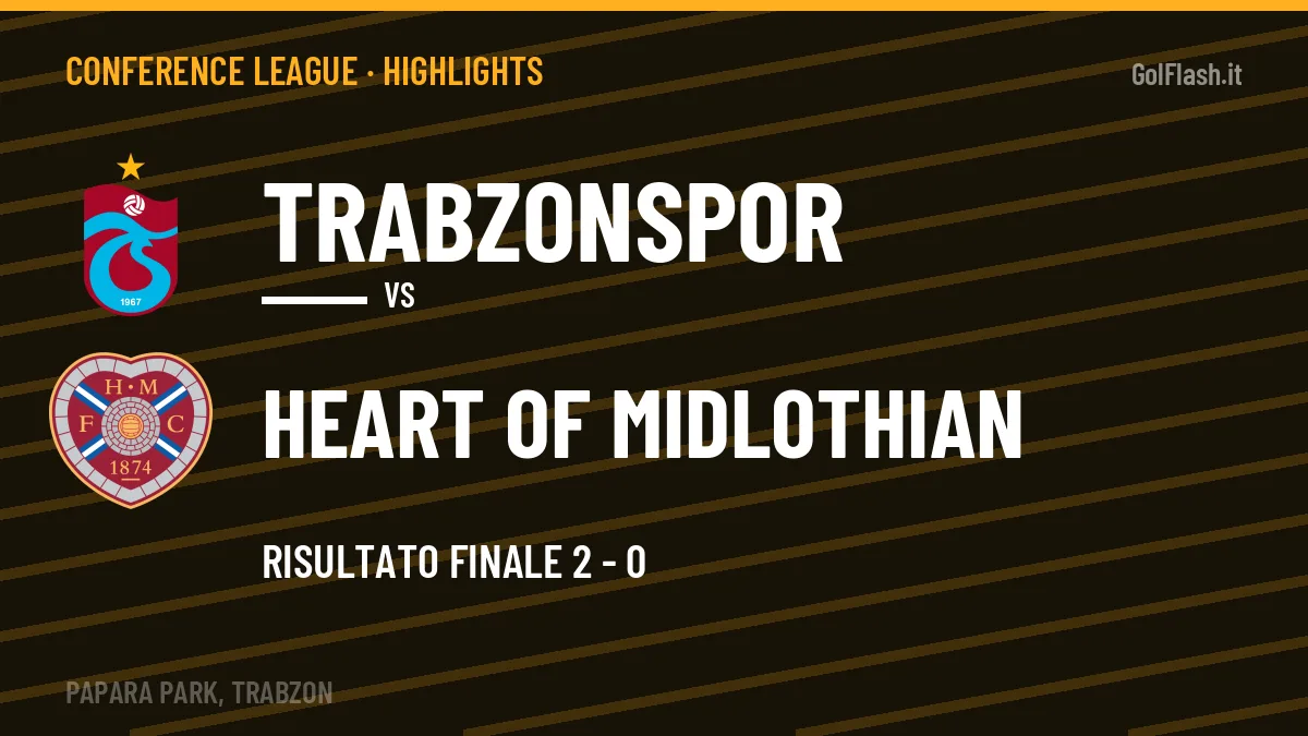 Highlights Conference League: Trabzonspor-Heart Of Midlothian 2-0 in video