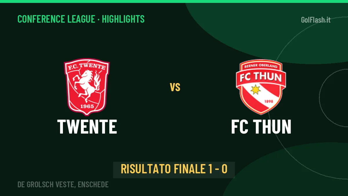 Twente-FC Thun: il video degli highlights e il tabellino (1-0)