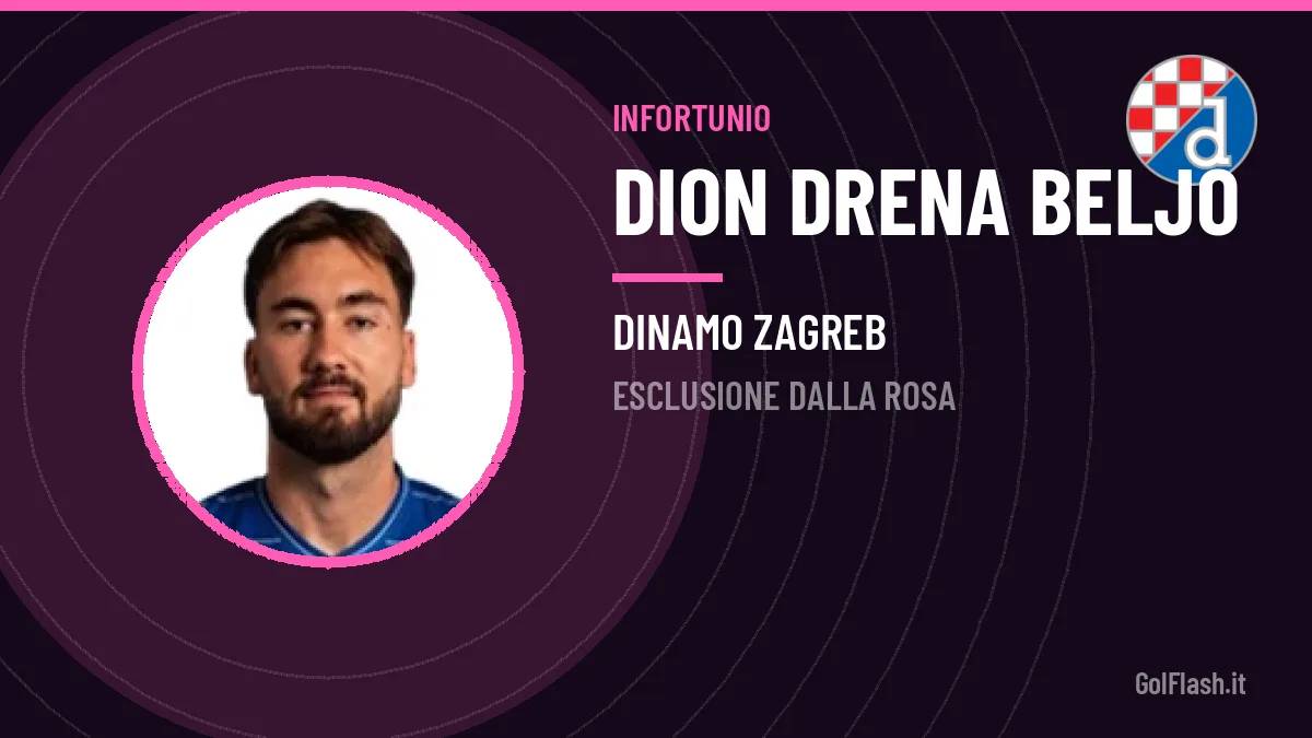 Infortunio Beljo, il Dinamo Zagreb perde il suo attaccante