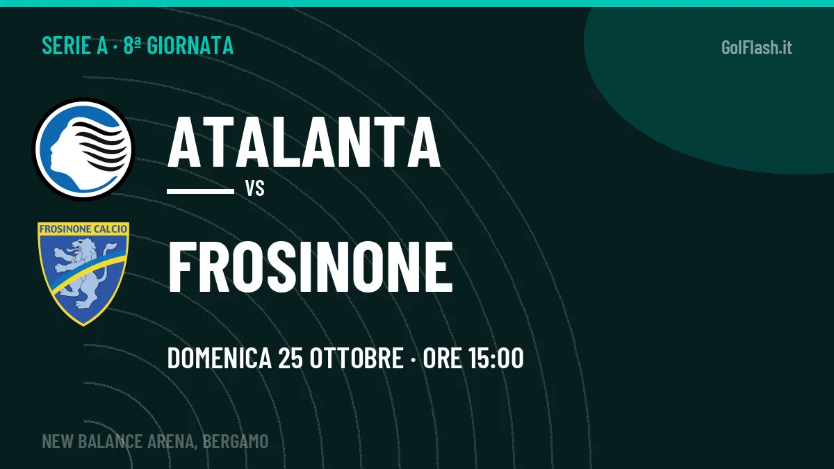 Atalanta-Frosinone (dom 25/10 ore 15:00): probabili formazioni, statistiche e quote