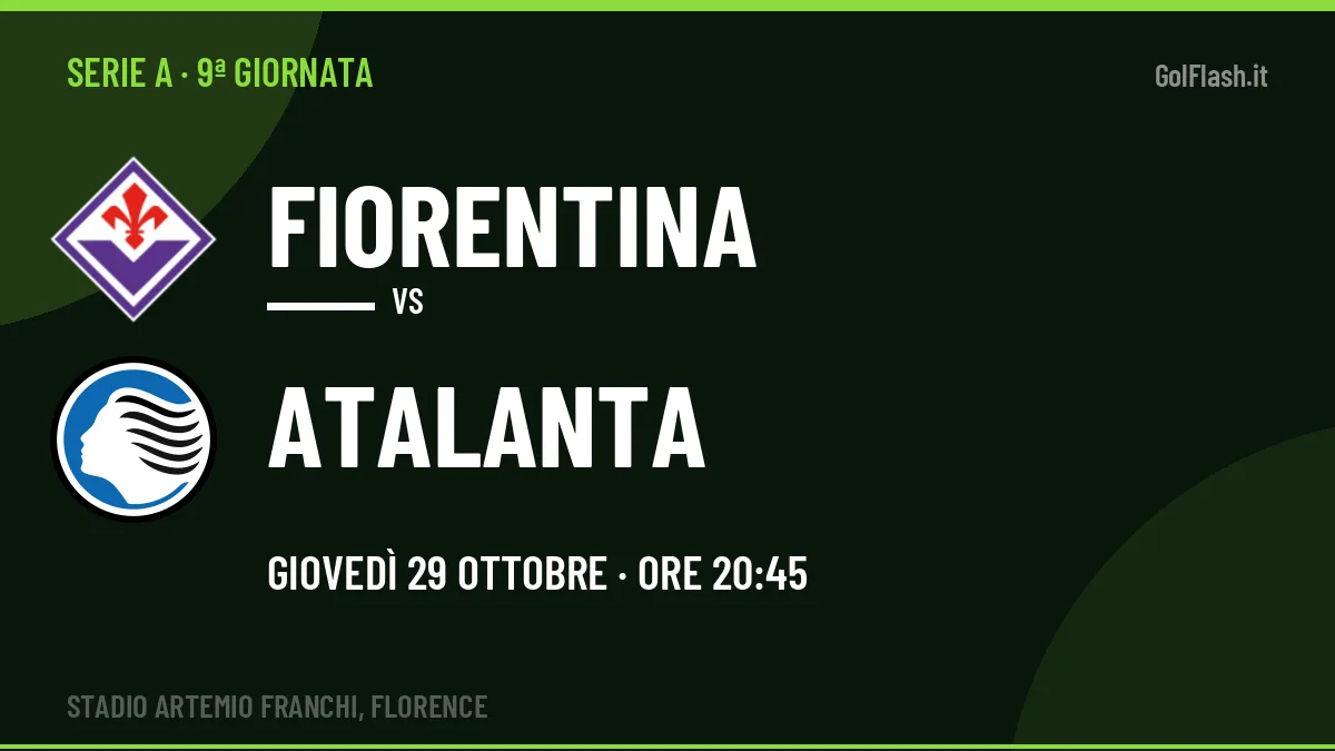 Fiorentina-Atalanta in TV: a che ora si gioca, dove vederla e probabili formazioni