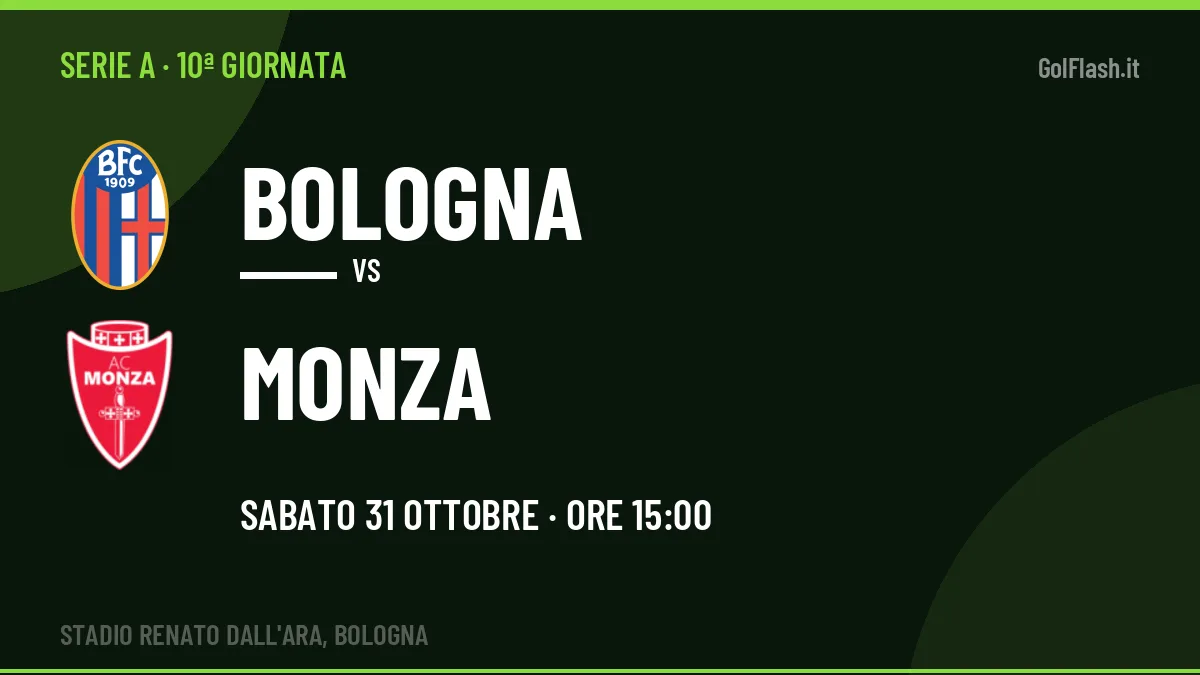 Bologna Monza in streaming: dove vedere la partita, orario e probabili formazioni