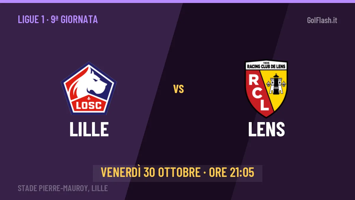 Lille-Lens, Ligue 1: probabili formazioni, quote e dove vedere la partita in TV e streaming