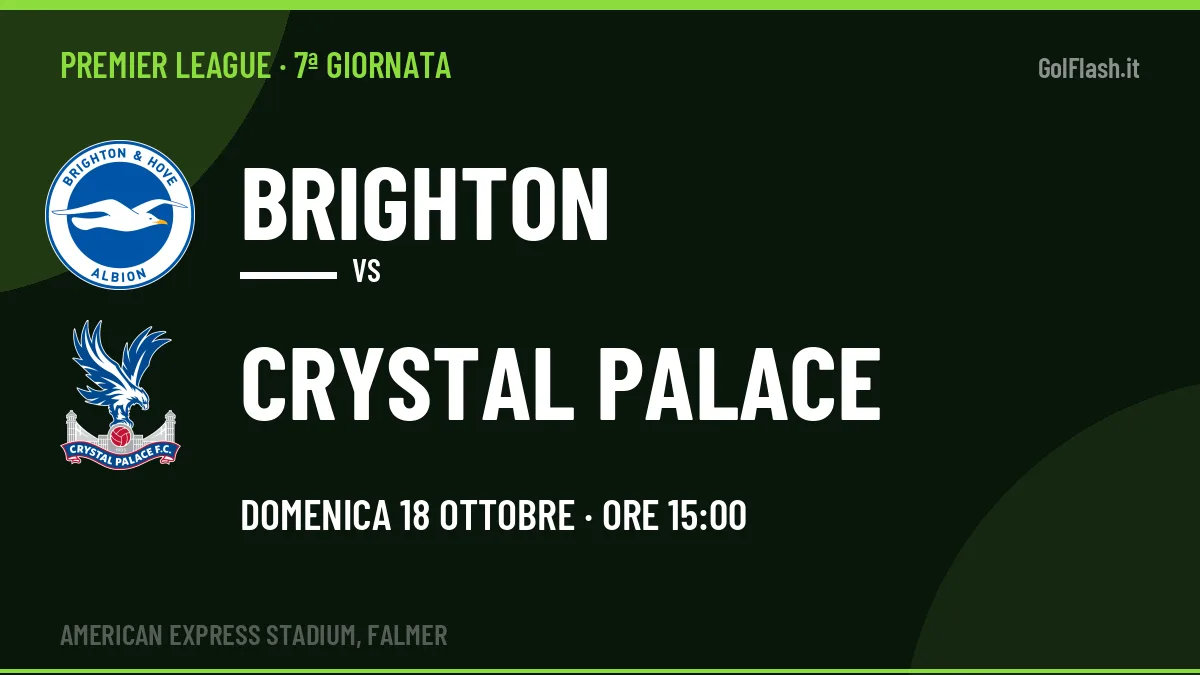 Brighton-Crystal Palace in TV: a che ora si gioca, dove vederla e probabili formazioni
