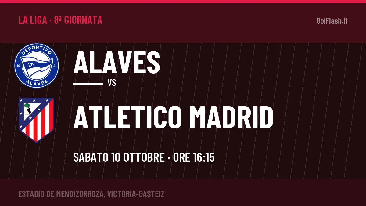 Alaves-Atletico Madrid, La Liga: probabili formazioni, quote e dove vedere la partita in TV e streaming