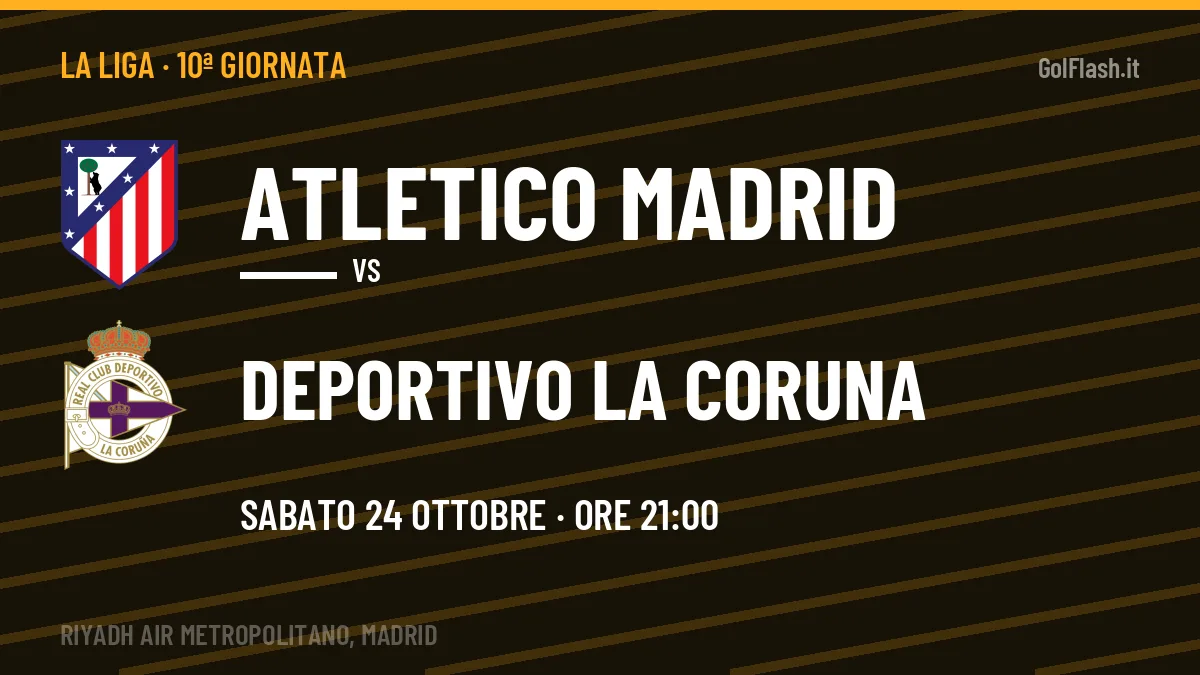 Pronostico Atletico Madrid Deportivo La Coruna: quote, precedenti e come arrivano le due squadre