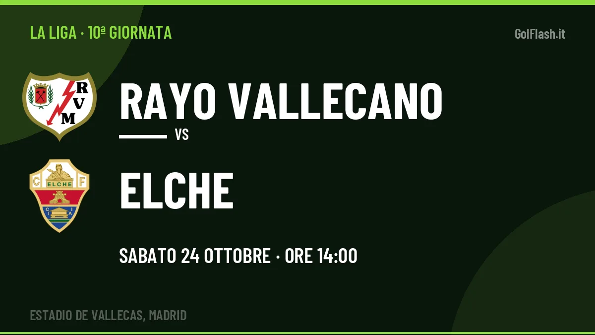 Rayo Vallecano-Elche: pronostico, quote e dove vedere il match in diretta