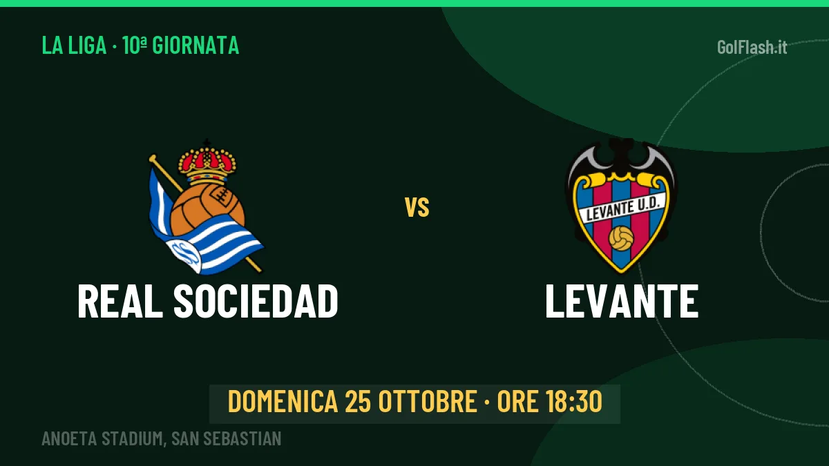 Pronostico Real Sociedad Levante: quote, precedenti e come arrivano le due squadre