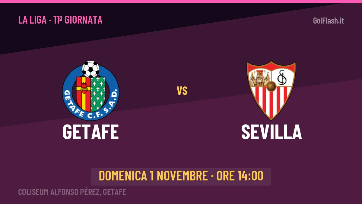 Getafe Sevilla in streaming: dove vedere la partita, orario e probabili formazioni