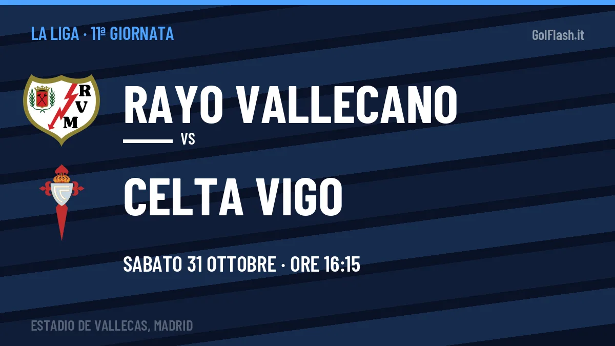 Rayo Vallecano Celta Vigo in streaming: dove vedere la partita, orario e probabili formazioni
