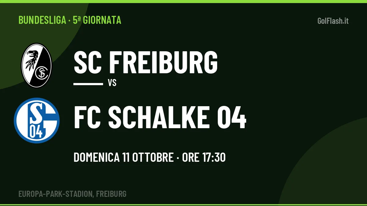 SC Freiburg FC Schalke 04 in streaming: dove vedere la partita, orario e probabili formazioni