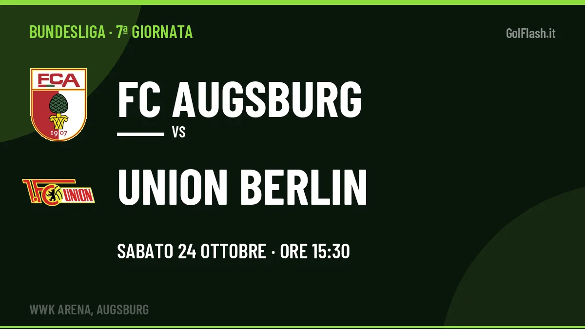Dove vedere FC Augsburg-Union Berlin in TV e streaming: orario, canale e formazioni