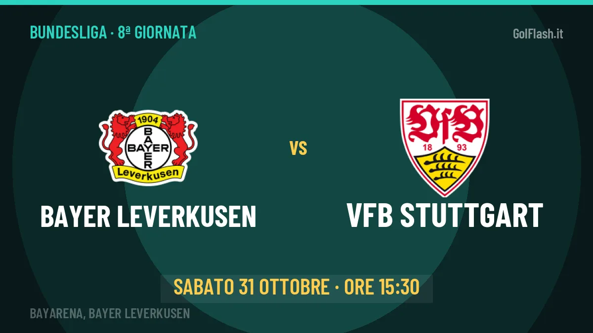 Bayer Leverkusen VfB Stuttgart in streaming: dove vedere la partita, orario e probabili formazioni