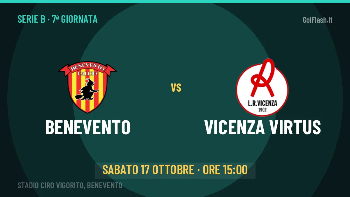 Benevento-Vicenza Virtus in TV: a che ora si gioca, dove vederla e probabili formazioni