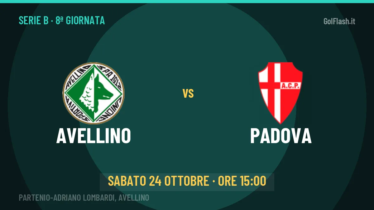 Avellino-Padova (sab 24/10 ore 15:00): probabili formazioni, statistiche e quote