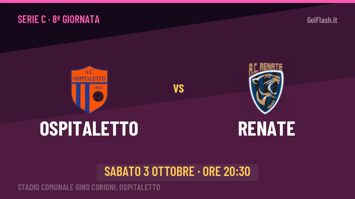 Dove vedere Ospitaletto-Renate in TV e streaming: orario, canale e formazioni