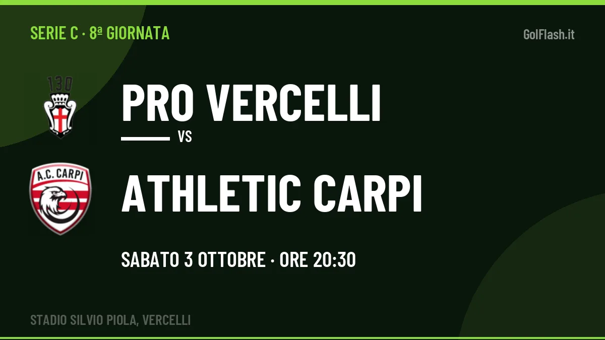 PRO Vercelli-Athletic Carpi: pronostico, quote e dove vedere il match in diretta