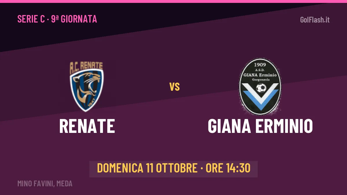 Renate Giana Erminio in streaming: dove vedere la partita, orario e probabili formazioni