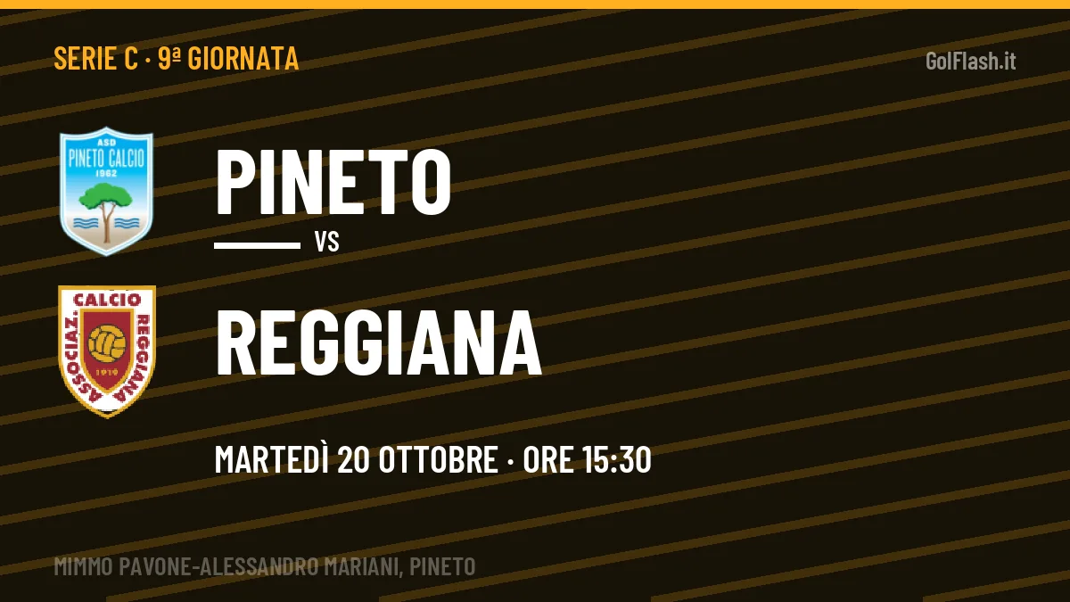 Probabili formazioni Pineto Reggiana: chi gioca, quote e pronostico