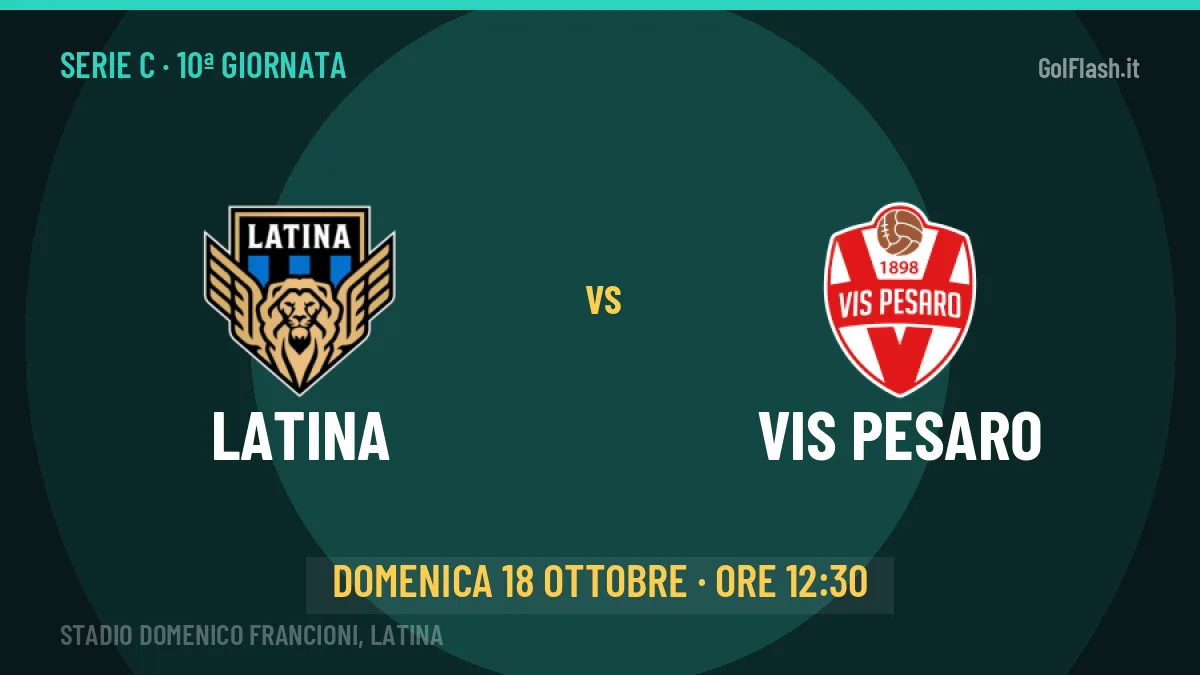 Latina-Vis Pesaro in TV: a che ora si gioca, dove vederla e probabili formazioni