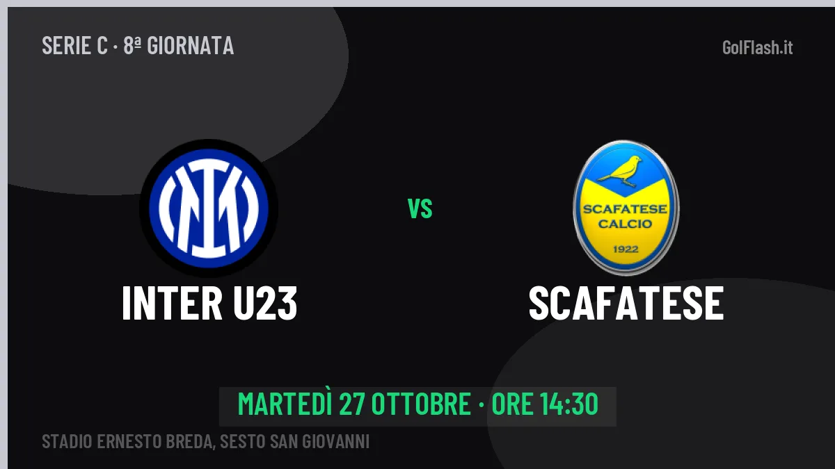 Pronostico Inter U23 Scafatese: quote, precedenti e come arrivano le due squadre
