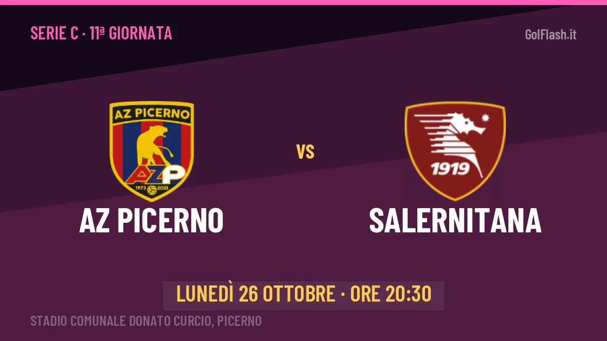 AZ Picerno-Salernitana (lun 26/10 ore 20:30): probabili formazioni, statistiche e quote