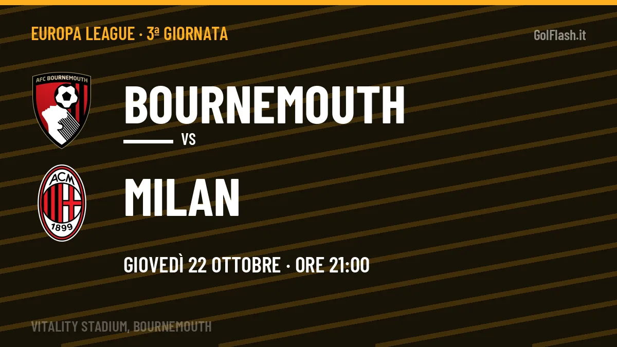 Bournemouth-Milan: pronostico, quote e dove vedere il match in diretta