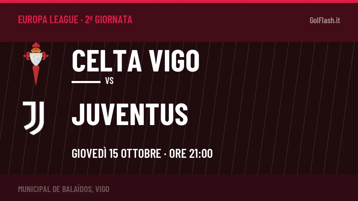Celta Vigo-Juventus Europa League 2ª giornata: orario, TV, streaming e probabili formazioni